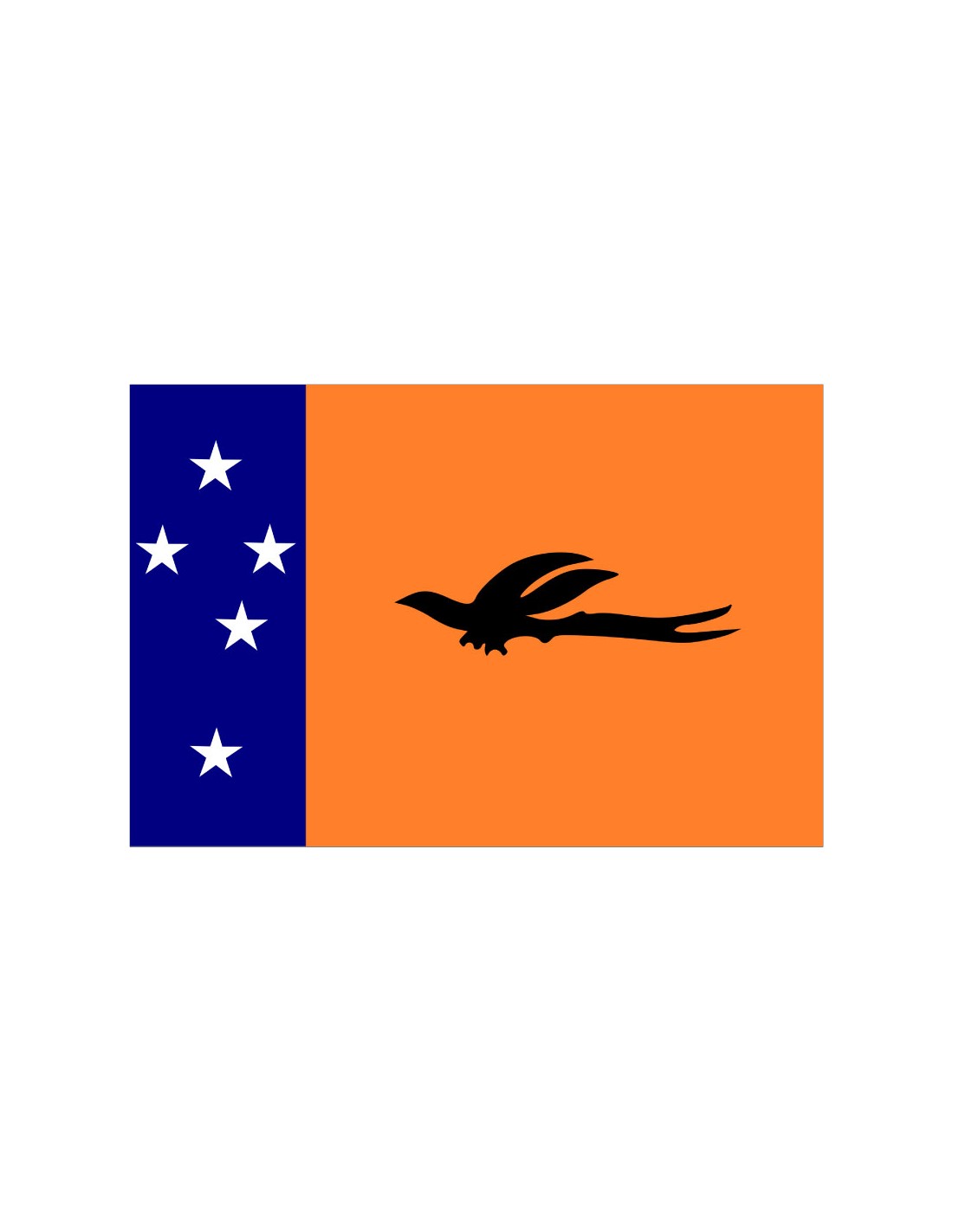Bandera de New Ireland. Papua Nueva Guinea