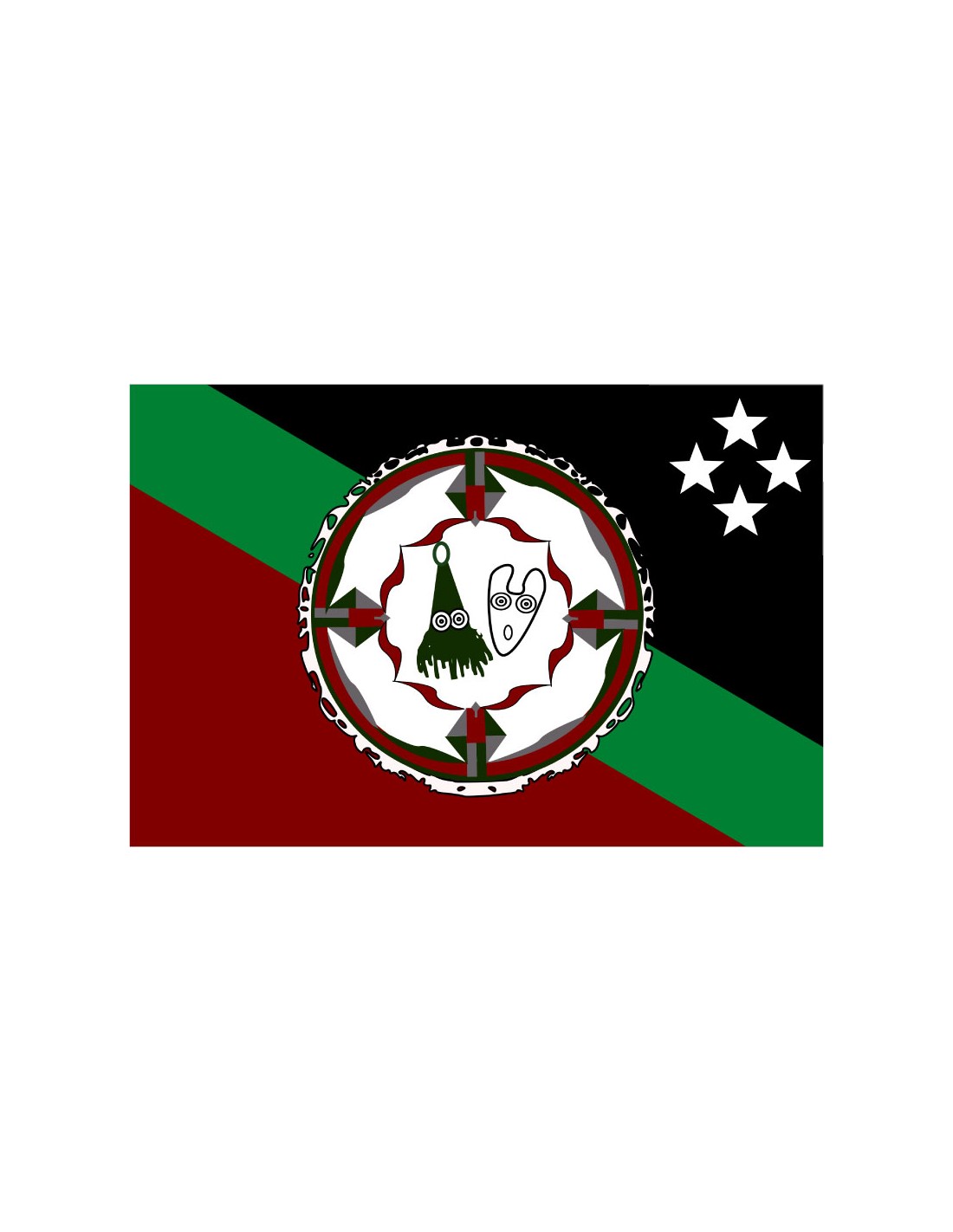 Bandera de East New Britain. Papua Nueva Guinea