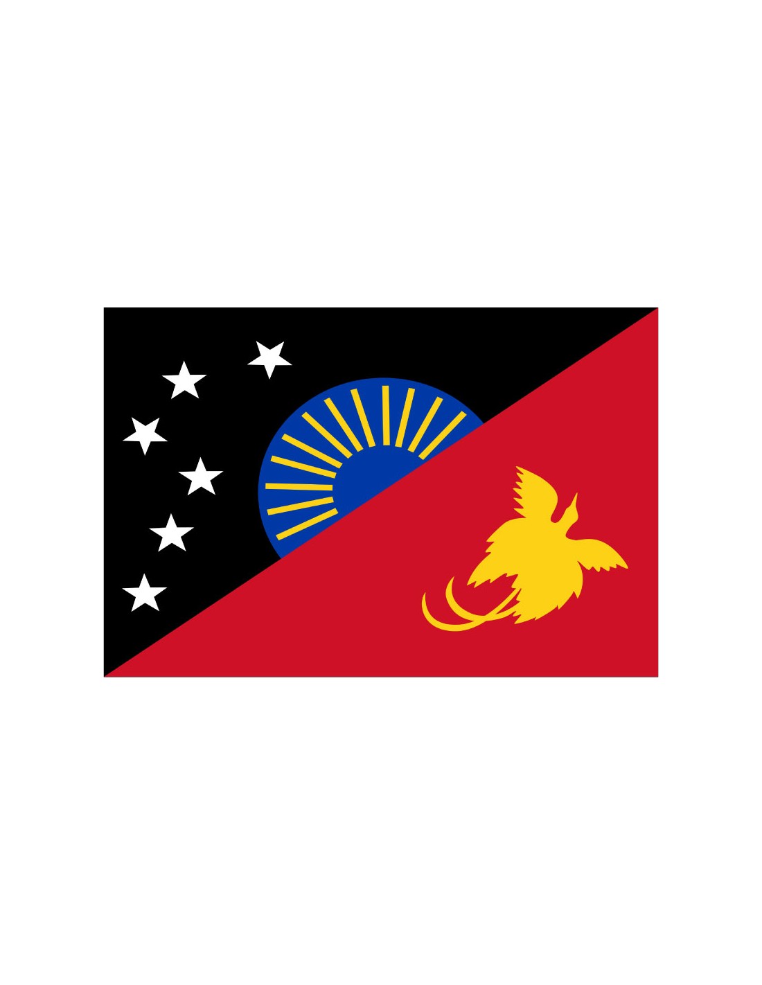 Bandera de Sandaun. Papua Nueva Guinea