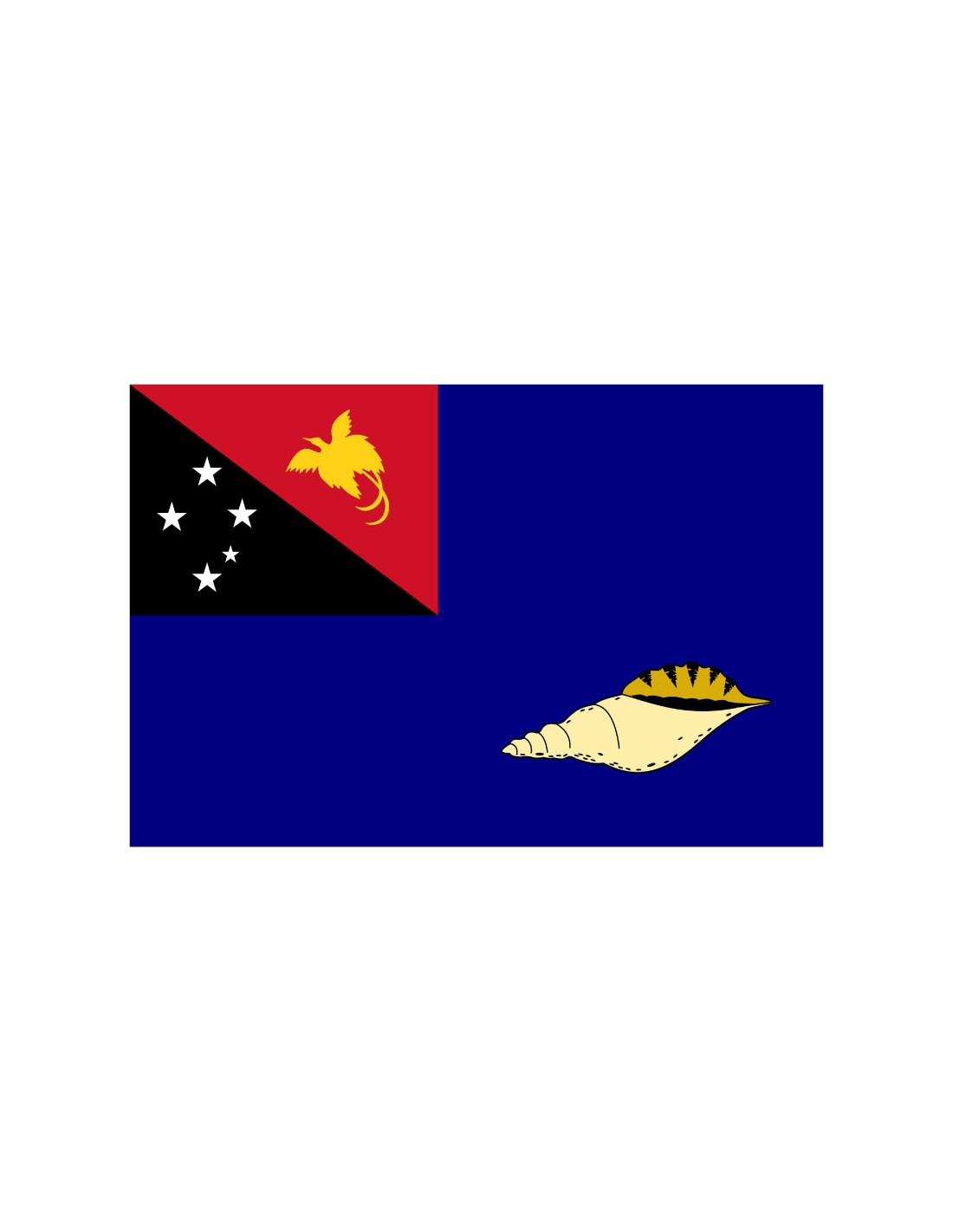 Bandera de West New Britain. Papua Nueva Guinea