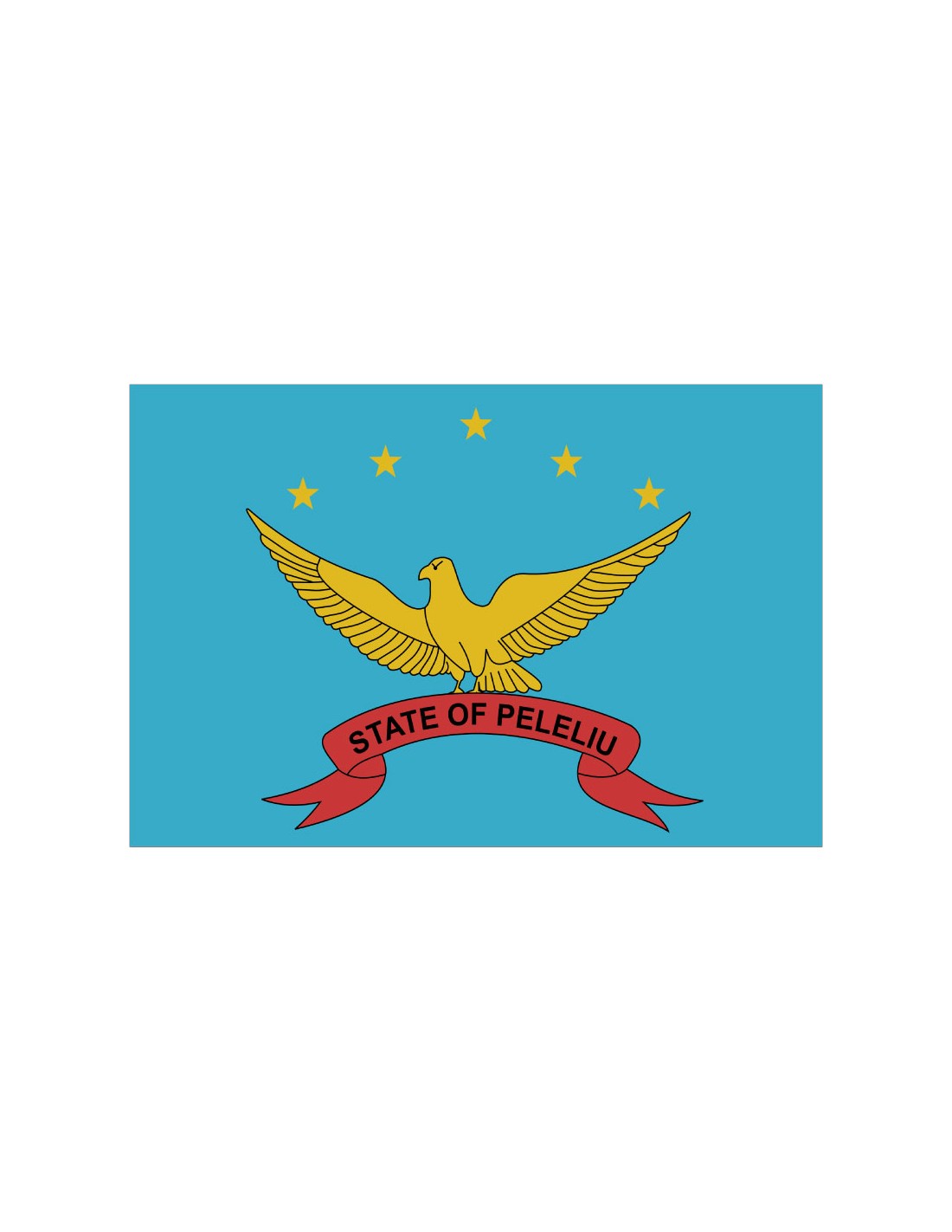 Bandera del Estado de Peleliu. Palaos