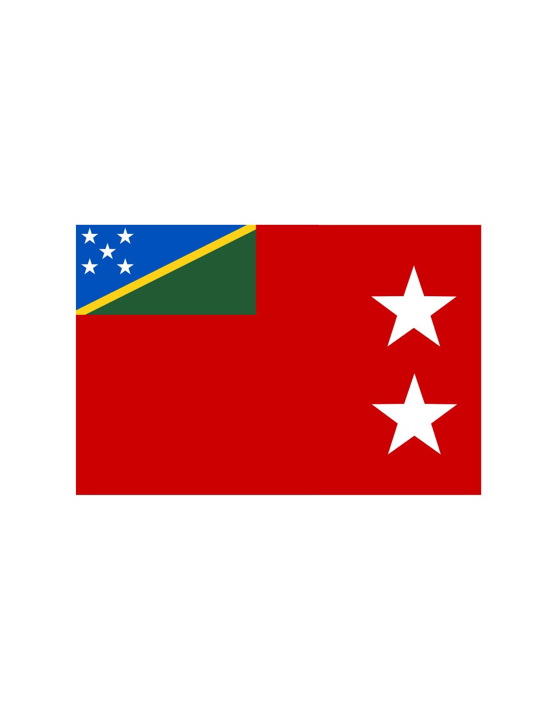 Bandera Provincia de Temotu. Islas Salomón