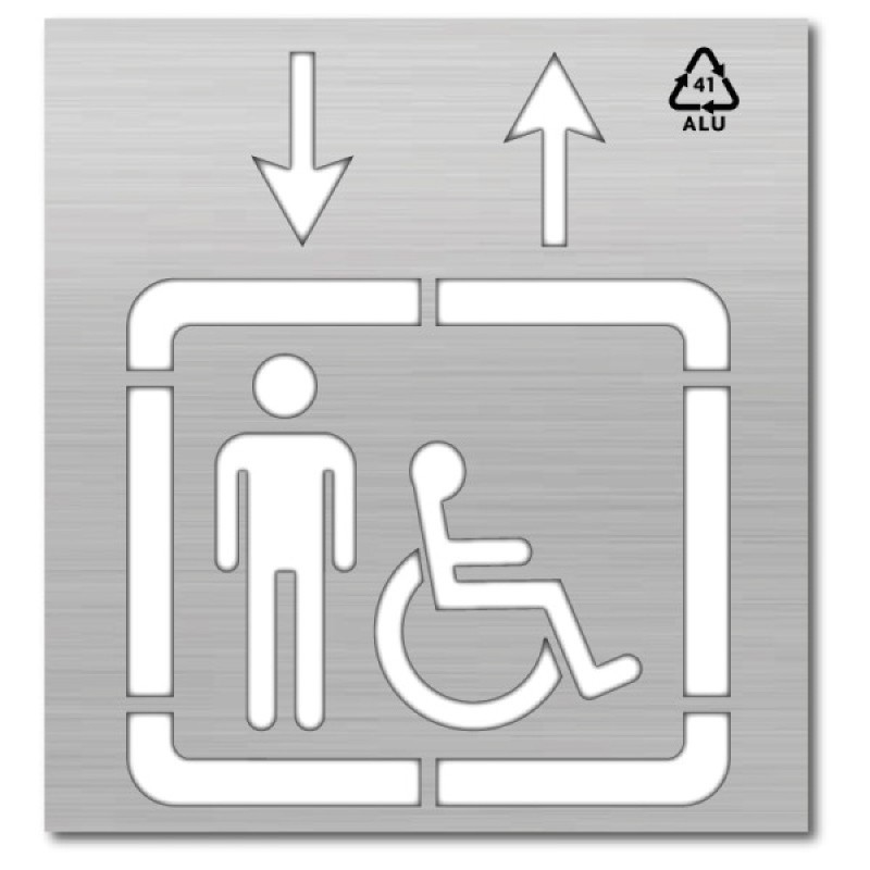 Plantilla Silla de Ruedas. Ascensor Modelo 3
