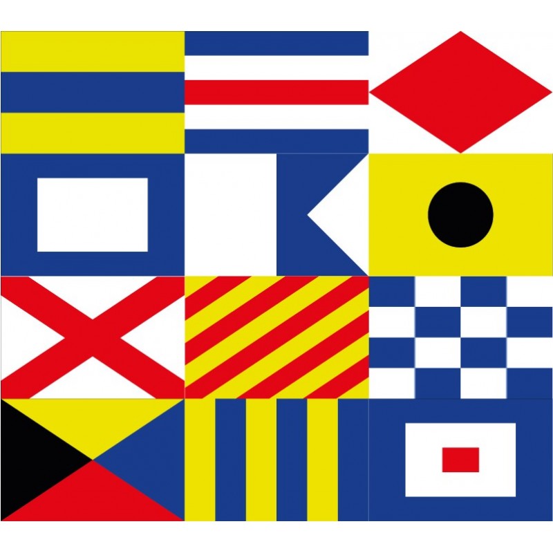 Bandera Código Internacional de Señales Pack 26 Und. 168 x 137 cm.