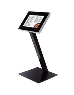 Porta Menú Con Led Negro