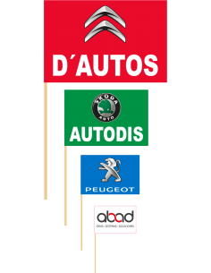 BANDERAS DE MANO CON PALO /...