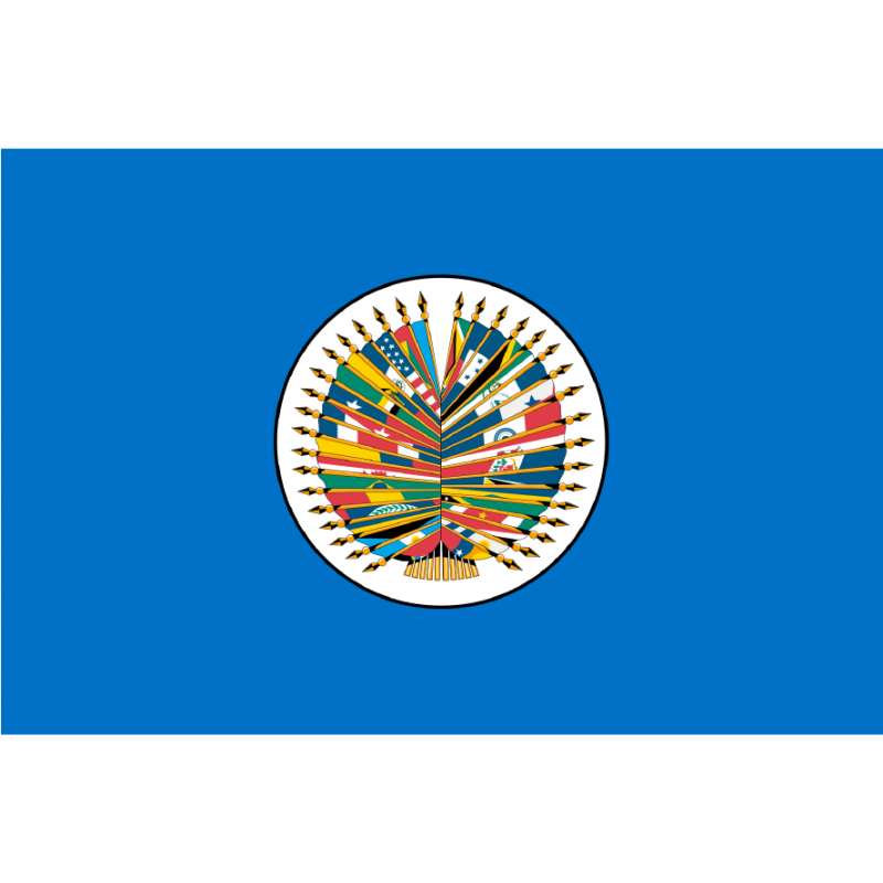 Bandera de la OEA. Organización de los Estados Americanos