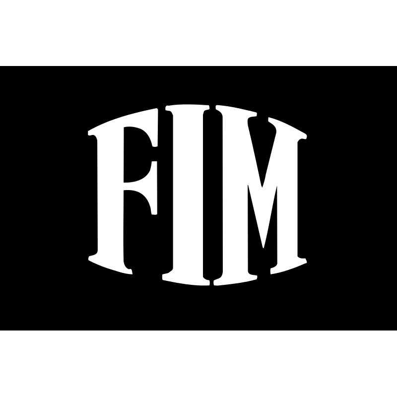 Bandera de la FIM. Federación Internacional del Motociclismo