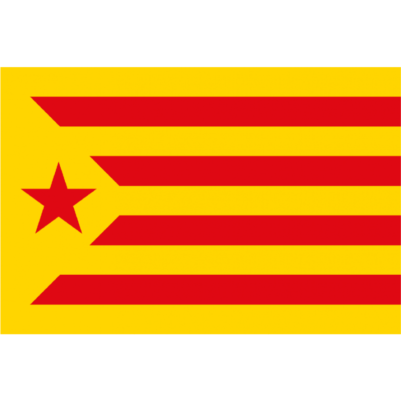 Bandera de Cataluña Estelada Roja