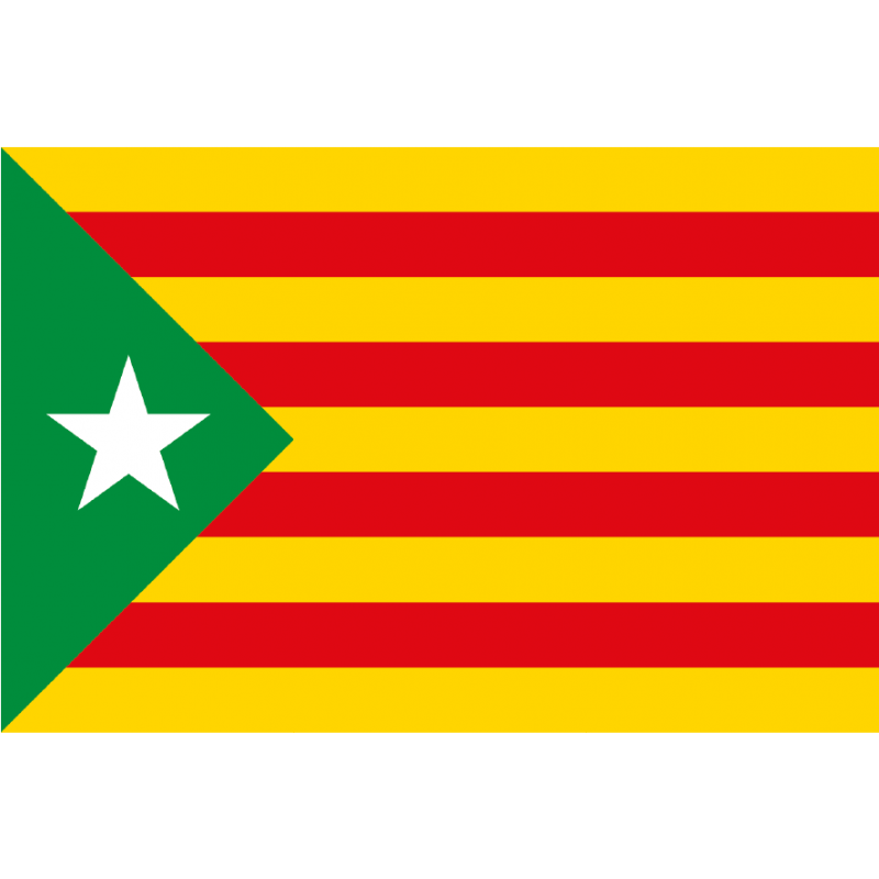 Bandera de Cataluña Estelada Verde