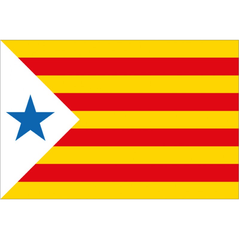 Bandera de Cataluña Estelada Estrella Azul