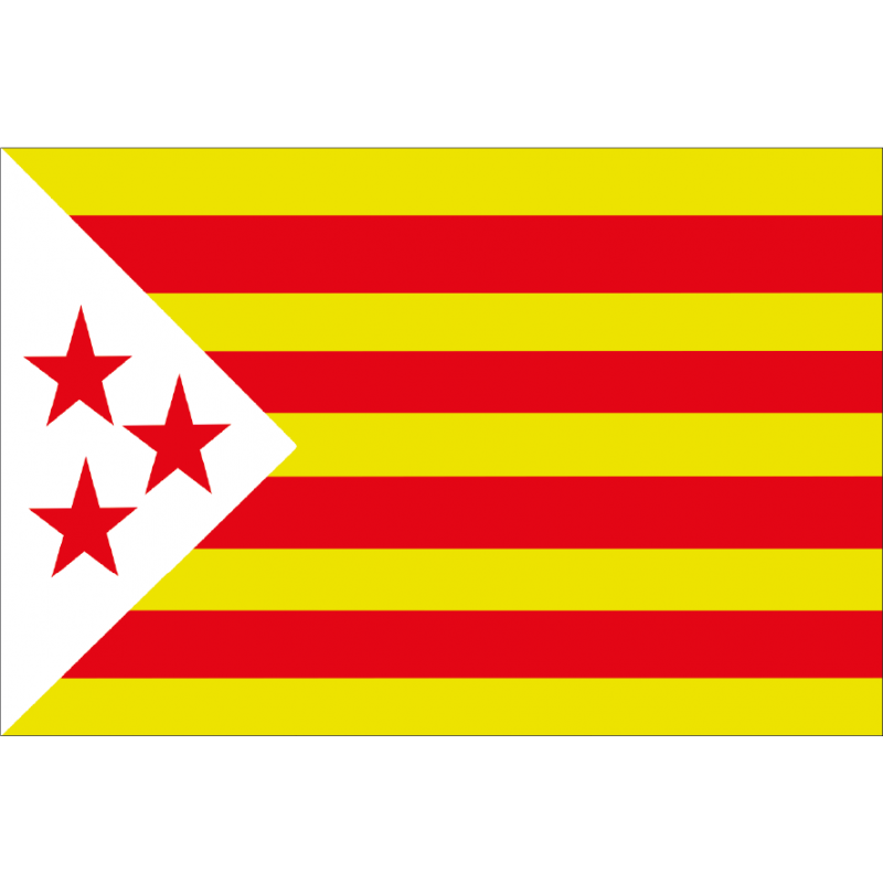 Bandera de Cataluña Estelada 3 Estrellas