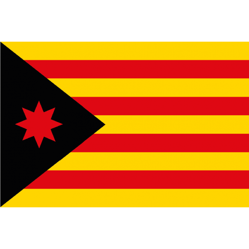 Bandera de Cataluña Estelada Anarquista