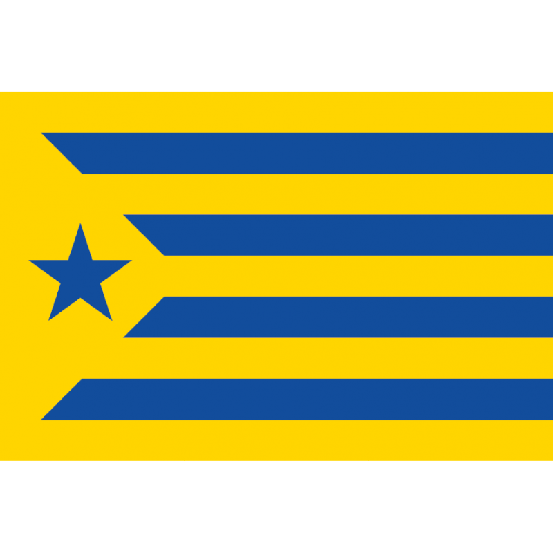 Bandera de Cataluña Estelada Azul Amarilla