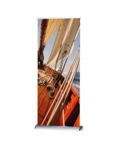 Roll-Up Banner Deluxe Plata