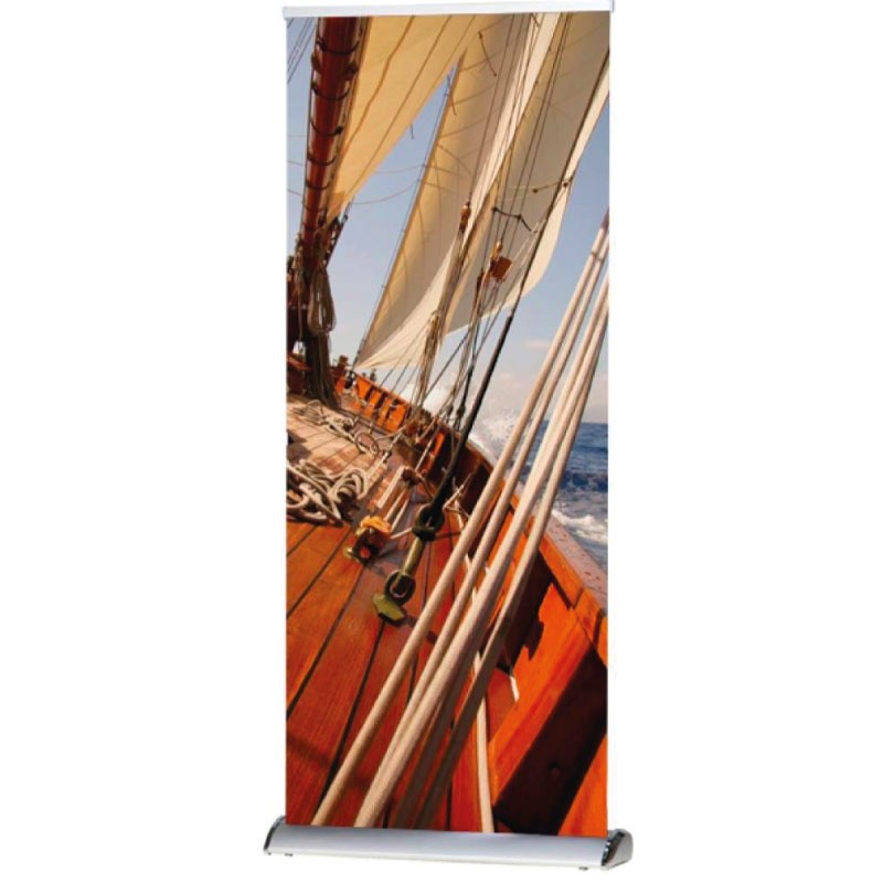 Roll-Up Banner Deluxe Plata