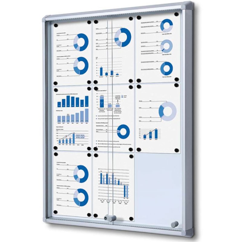 Vitrina para Interior. Ignífuga. Puertas Correderas. 9 x A4