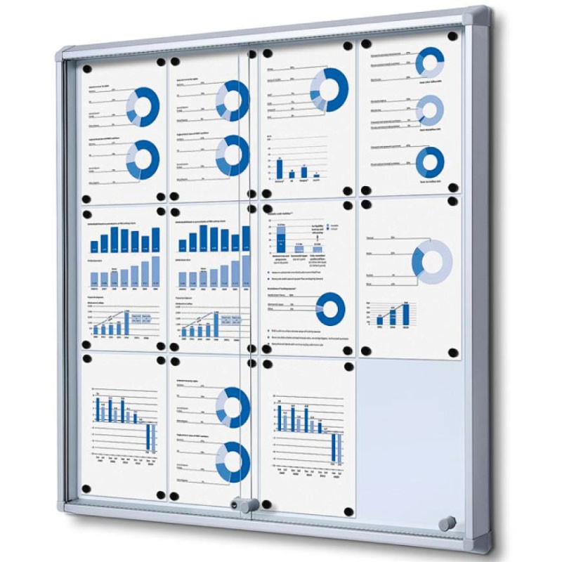 Vitrina para Interior. Ignífuga. Puertas Correderas. 12 x A4
