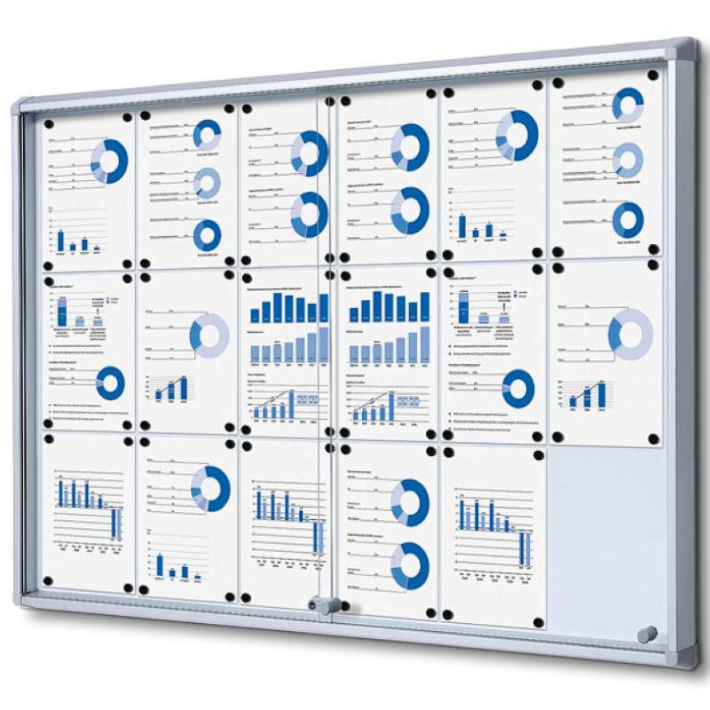 Vitrina para Interior. Ignífuga. Puertas Correderas. 18 x A4