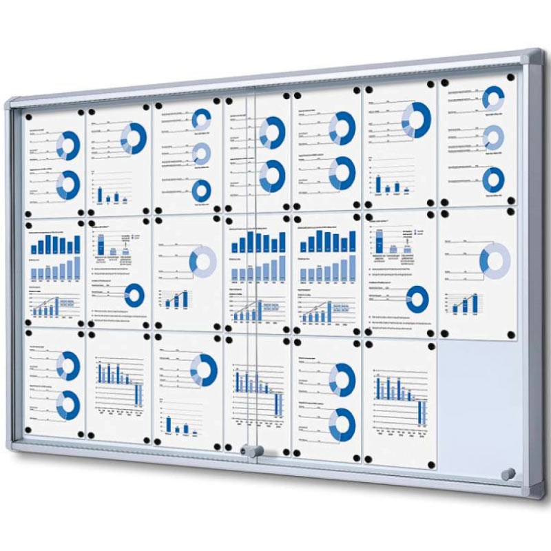 Vitrina para Interior. Ignífuga. Puertas Correderas. 21 x A4