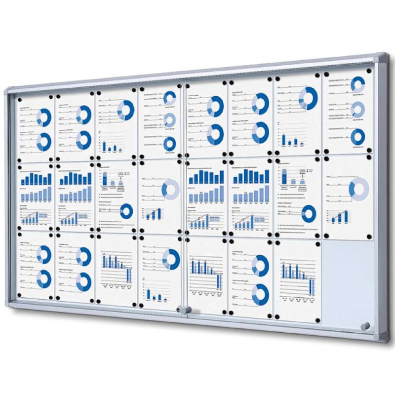 Vitrina para Interior. Ignífuga. Puertas Correderas. 24 x A4