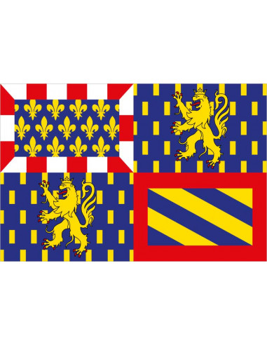 Bandera-Región-de-Bourgogne-Franche-Comté-Borgoña-Franco-Condado